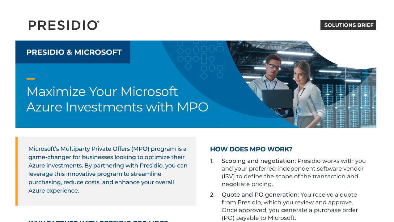SOLUTION BRIEFS Presidio Azure MPO6391