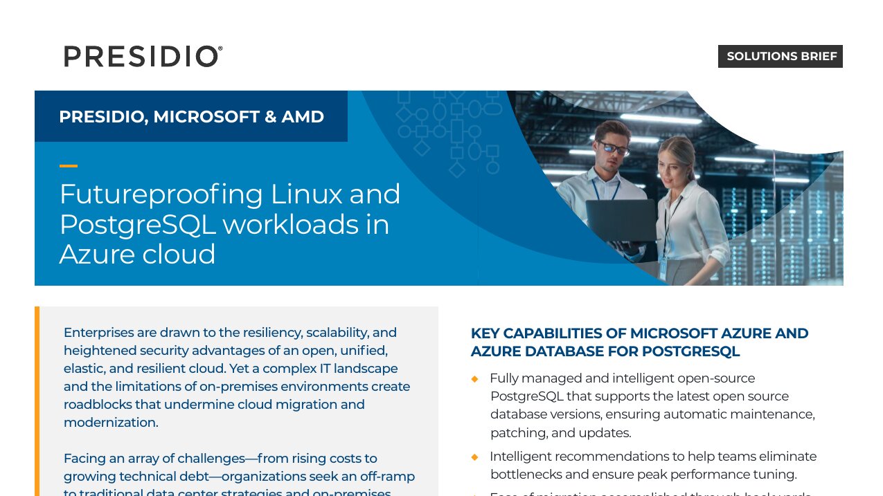 SOLUTION BRIEFS Presidio Futureproofing Linux Azure AMD 1