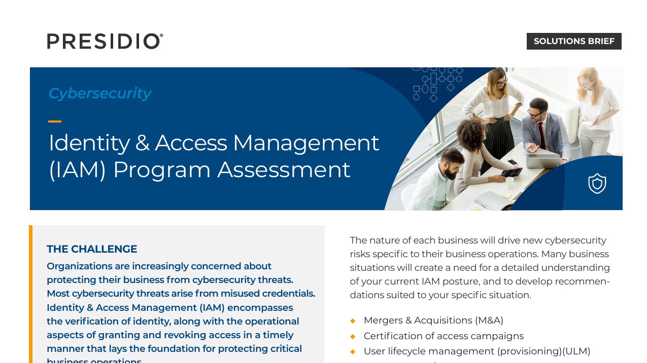 SOLUTION BRIEFS Presidio IAM 1