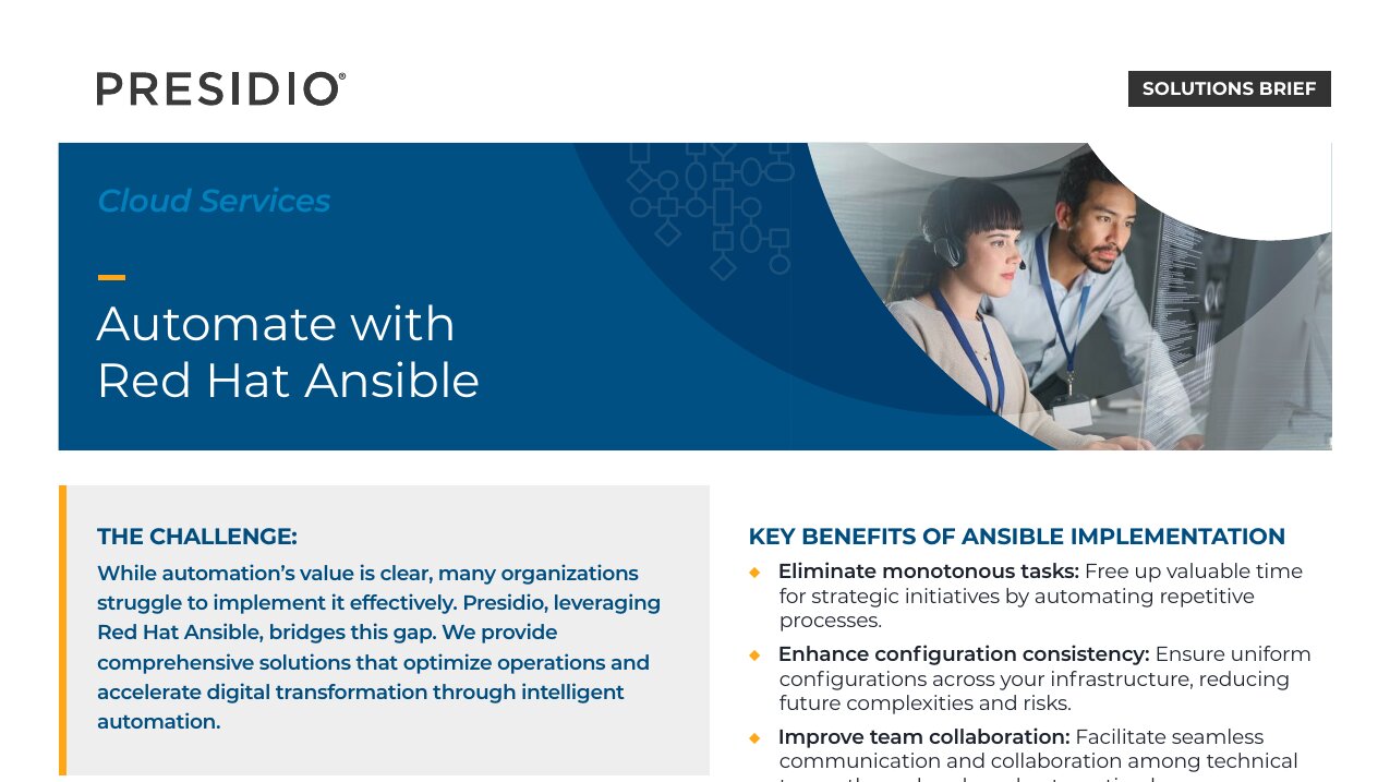 SOLUTION BRIEFS Presidio Red Hat Ansible