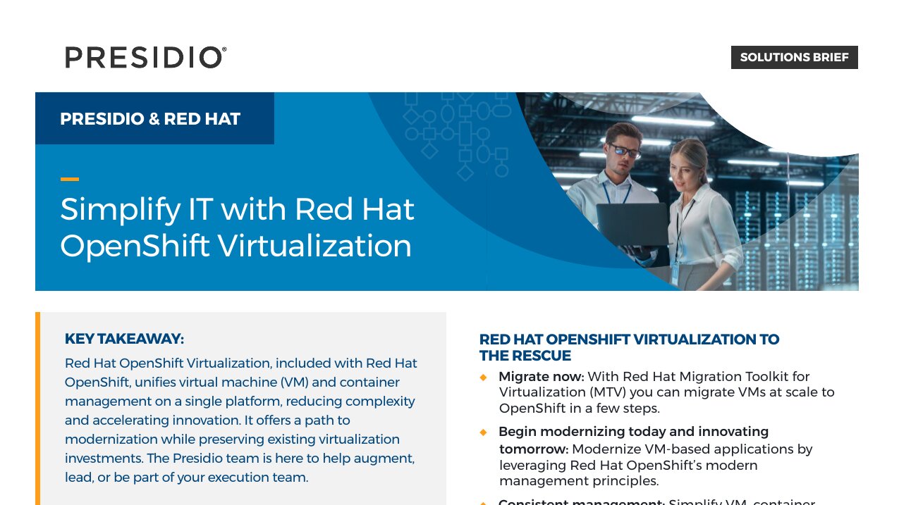 SOLUTION BRIEFS Presidio Simplify IT RedHat OpenShift85