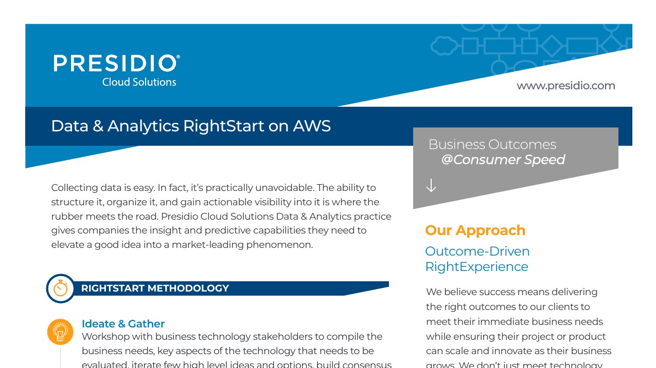 Slick Presidio Data Analytics Rightstart AWS