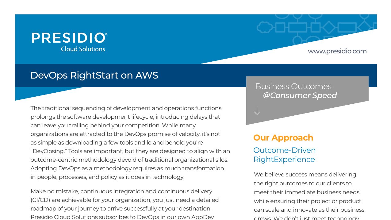 Slick Presidio DevOps Rightstart AWS