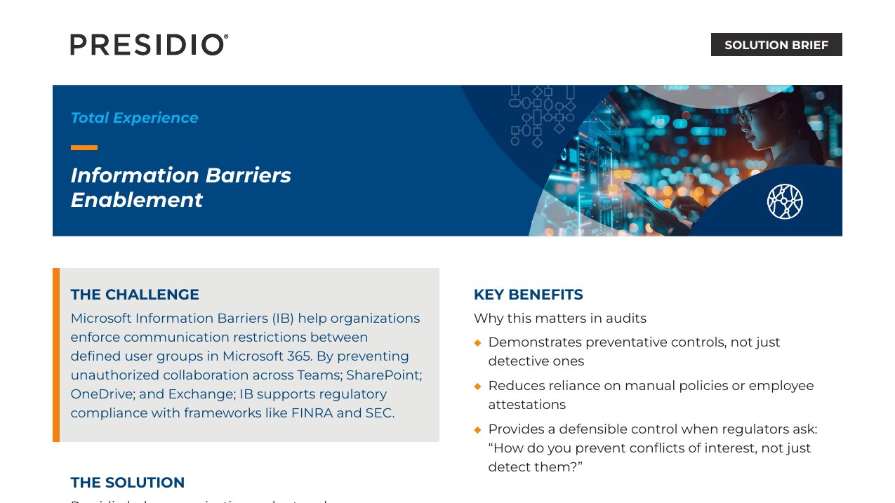 Solution Brief Information Barriers Enablement