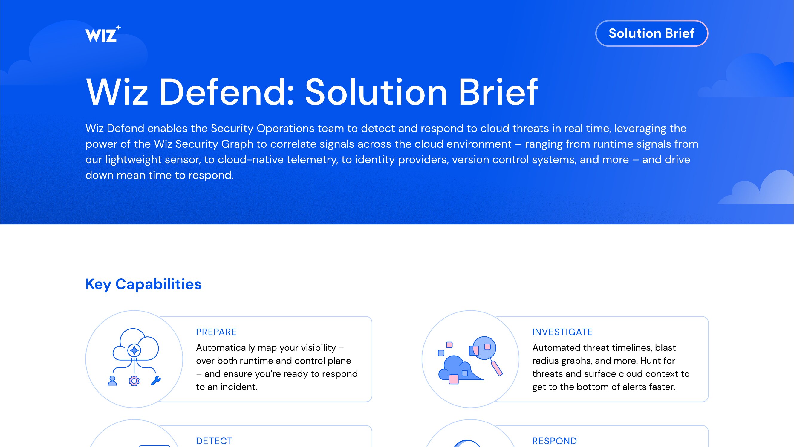 Wiz Defend Solution Brief